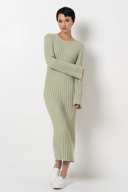 Ribbed Dress _ 157894 _ Sage