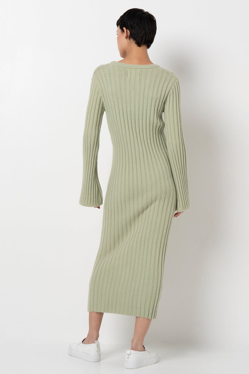 Ribbed Dress _ 157894 _ Sage