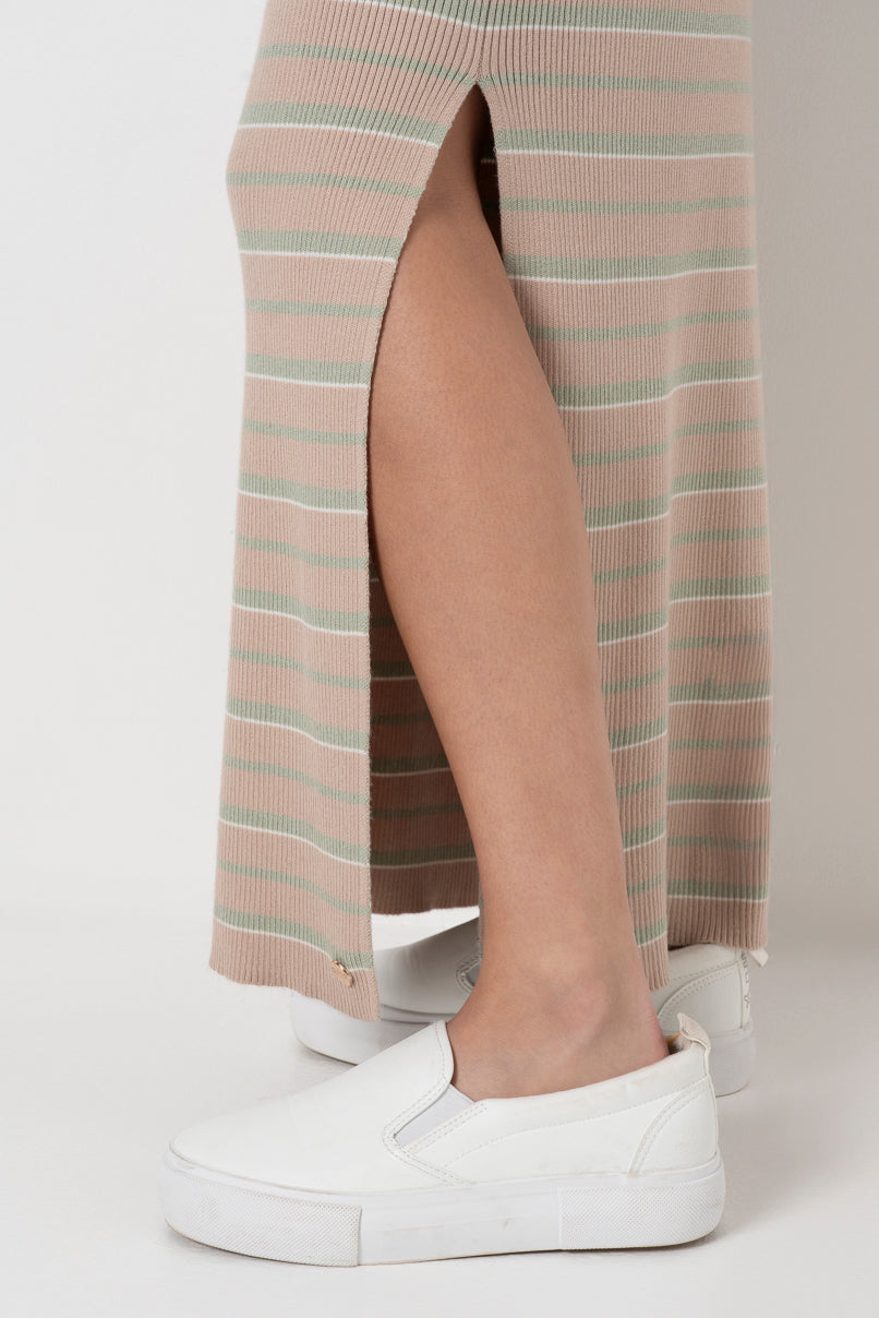 Knit Ribbed Dress _ 157892 _ Stone