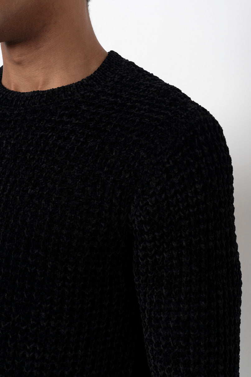 Waffle Knit Jumper _ 158497 _ Black