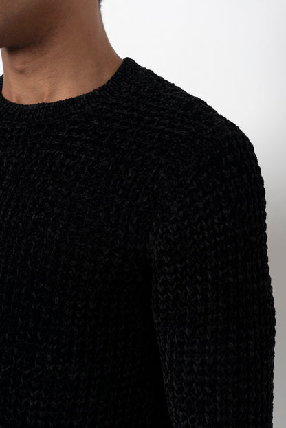 Waffle Knit Jumper _ 158497 _ Black