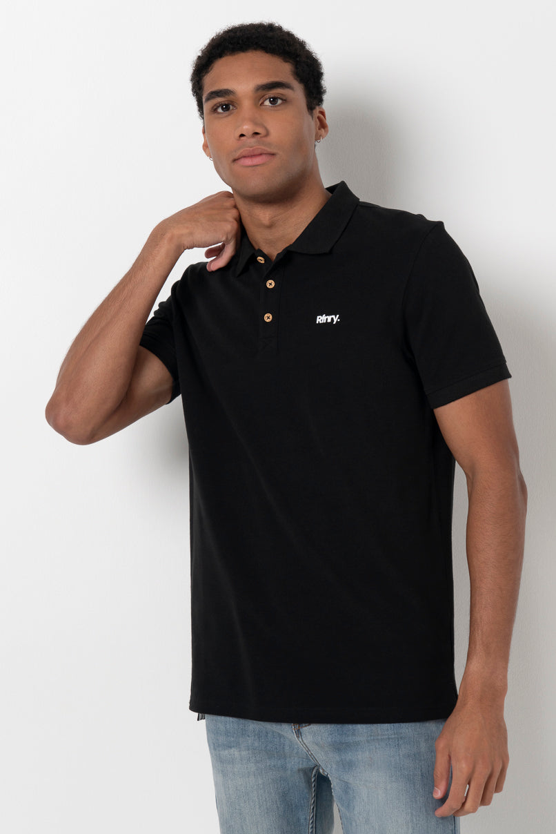 Pique Golfer _ 160838 _ Black