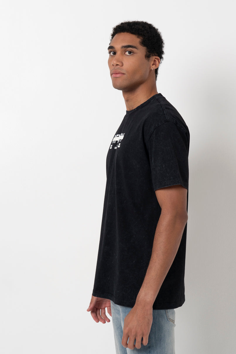 Statement Acid Wash T-Shirt _ 157059 _ Black