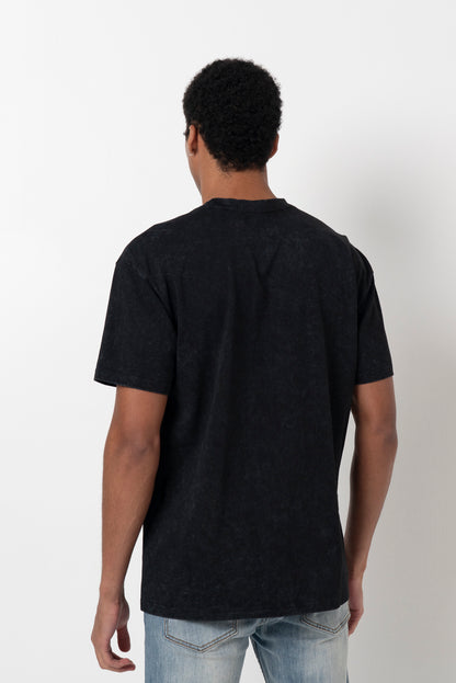 Statement Acid Wash T-Shirt _ 157059 _ Black