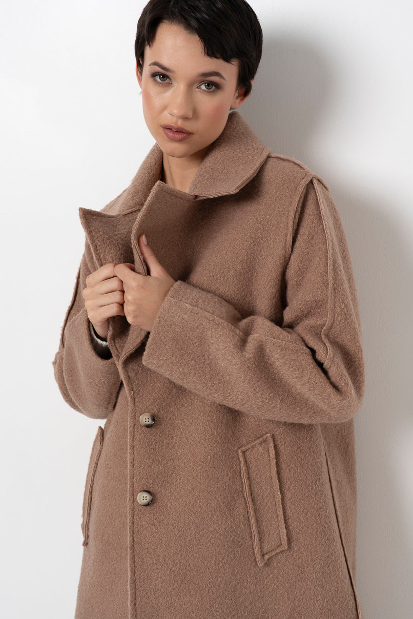 Borg Coat _ 157798 _ Stone