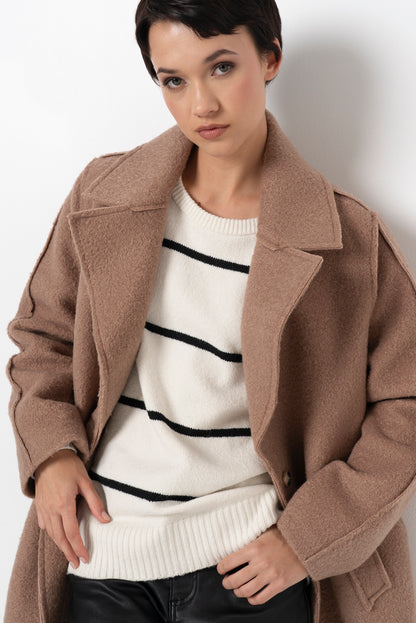 Borg Coat _ 157798 _ Stone
