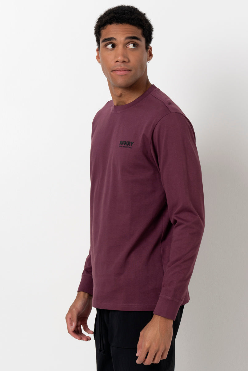 Branded Long Sleeve T-Shirt _ 157008 _ Wine