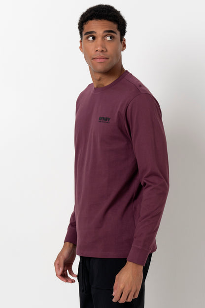 Branded Long Sleeve T-Shirt _ 157008 _ Wine