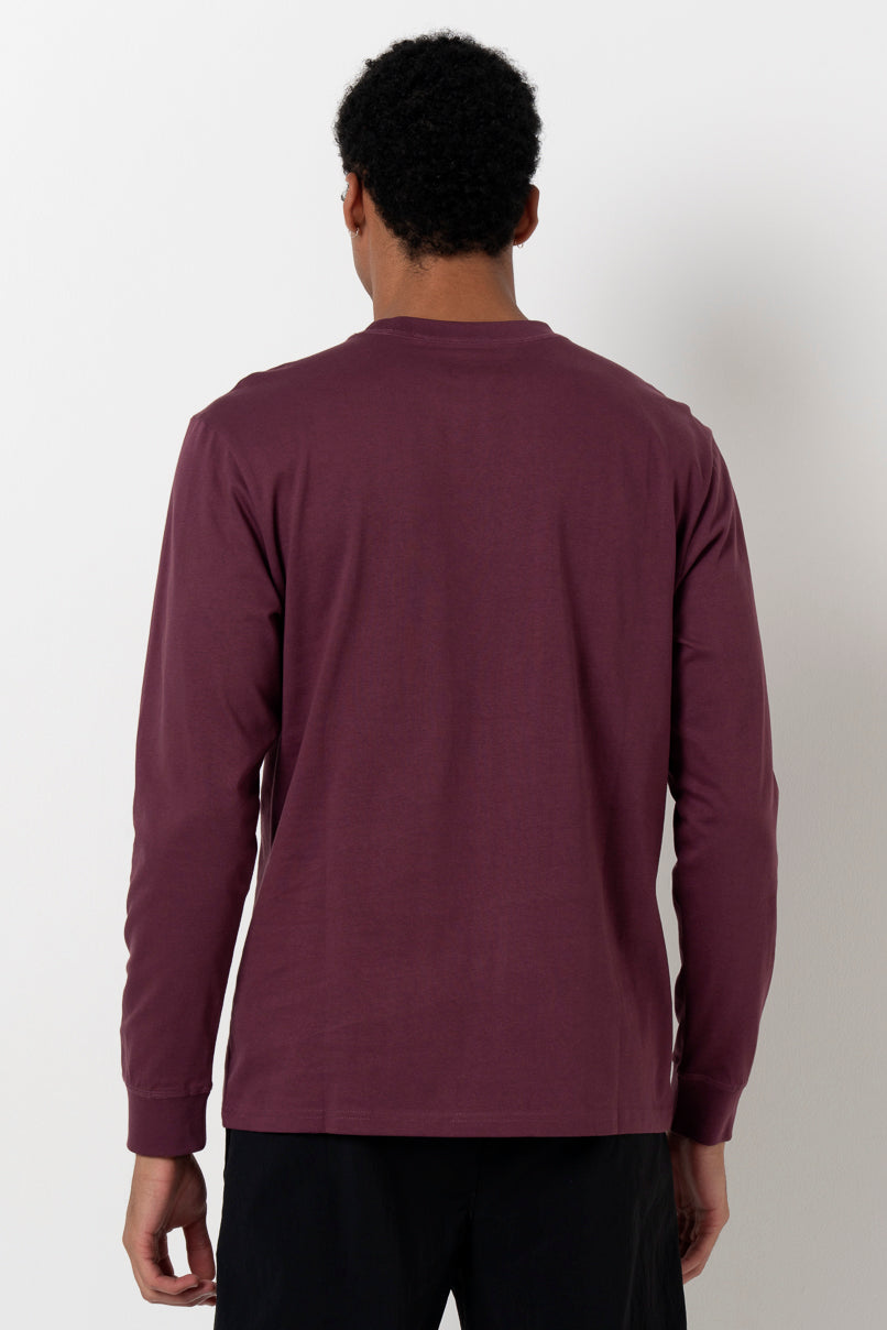 Branded Long Sleeve T-Shirt _ 157008 _ Wine