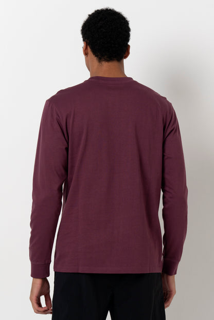 Branded Long Sleeve T-Shirt _ 157008 _ Wine