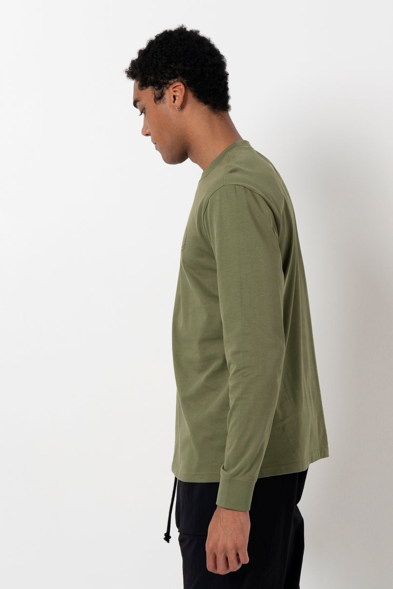 Branded Long Sleeve T-Shirt _ 157007 _ Olive