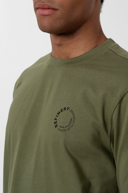 Branded Long Sleeve T-Shirt _ 157007 _ Olive