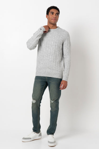 Rf02 Ripped Mid Wash Skinny Jeans _ 161693 _ Mid Wash