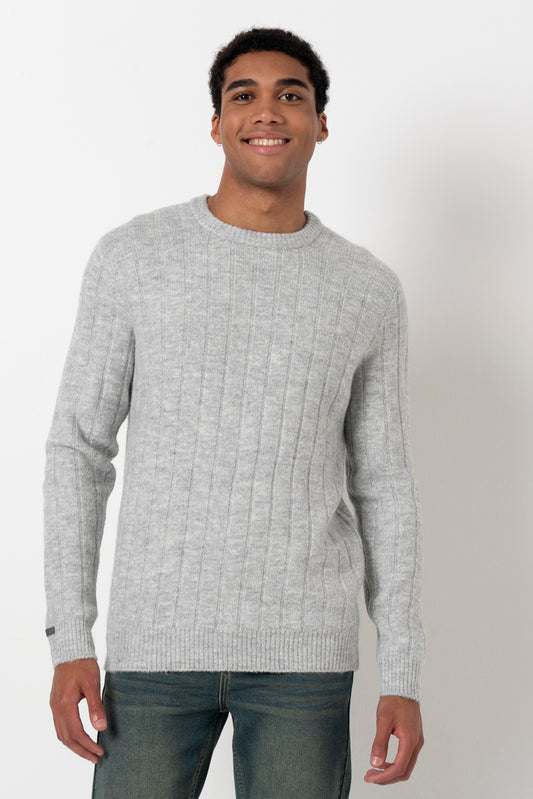 Rib Jumper _ 158495 _ Grey Mel