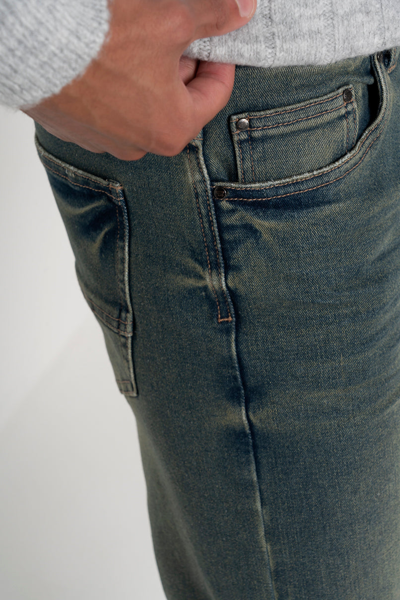 Rf02 Ripped Mid Wash Skinny Jeans _ 161693 _ Mid Wash