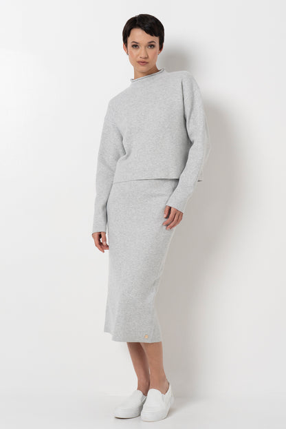 Hi-Neck Jumper _ 157543 _ Grey
