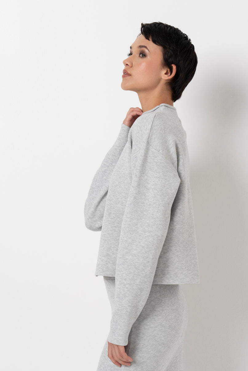 Hi-Neck Jumper _ 157543 _ Grey