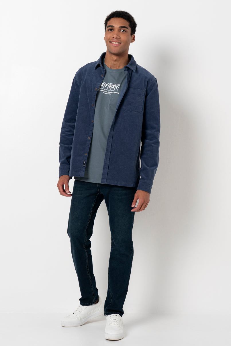 Corduroy Shirt _ 157661 _ Indigo