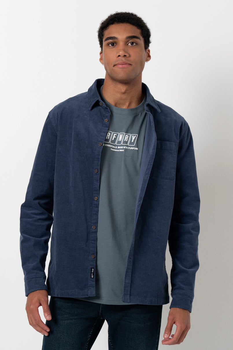 Corduroy Shirt _ 157661 _ Indigo