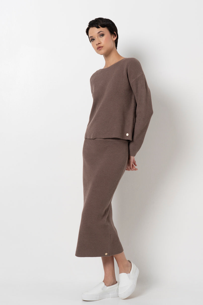 Ribbed Jumper _ 157548 _ Brown