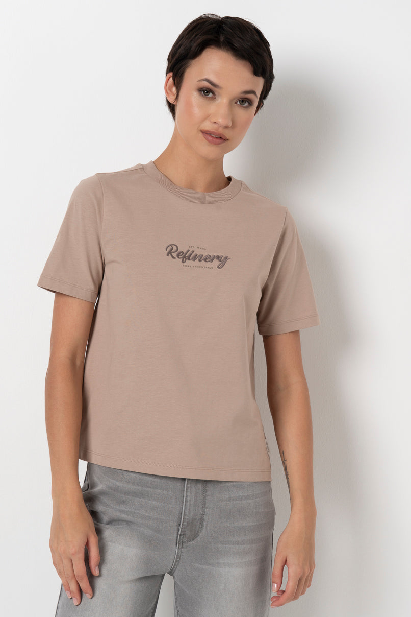Slim Fit T-Shirt _ 157814 _ Stone