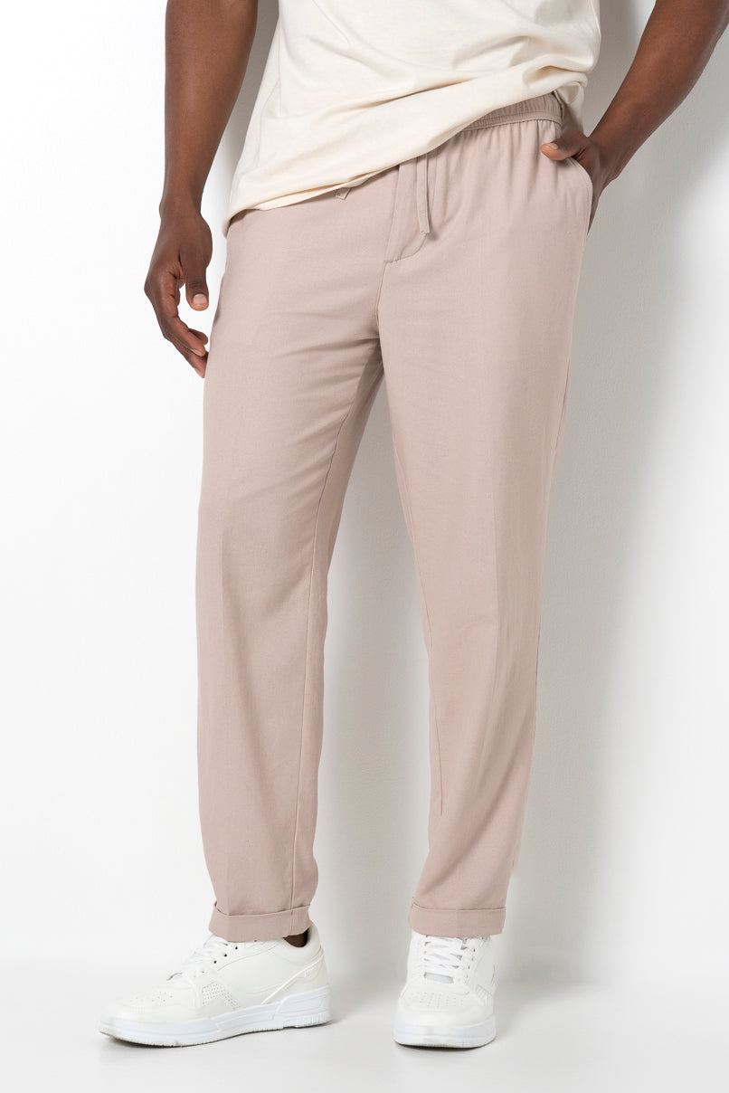 Ironed Seam Pants _ 162124 _ Mushroom