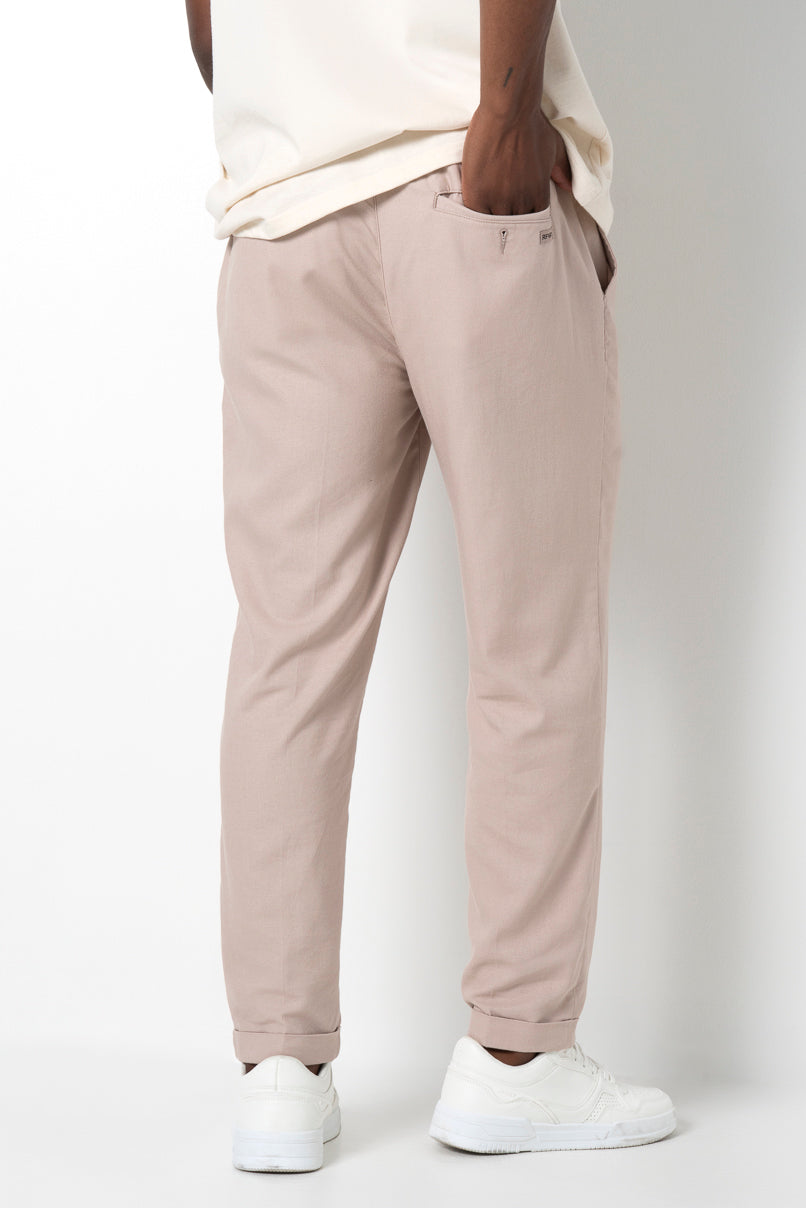 Ironed Seam Pants _ 162124 _ Mushroom