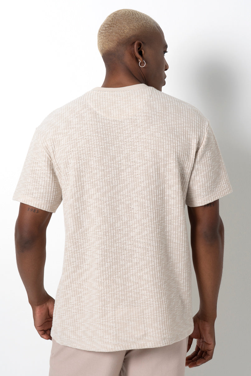 Textured T-Shirt _ 162107 _ Cement