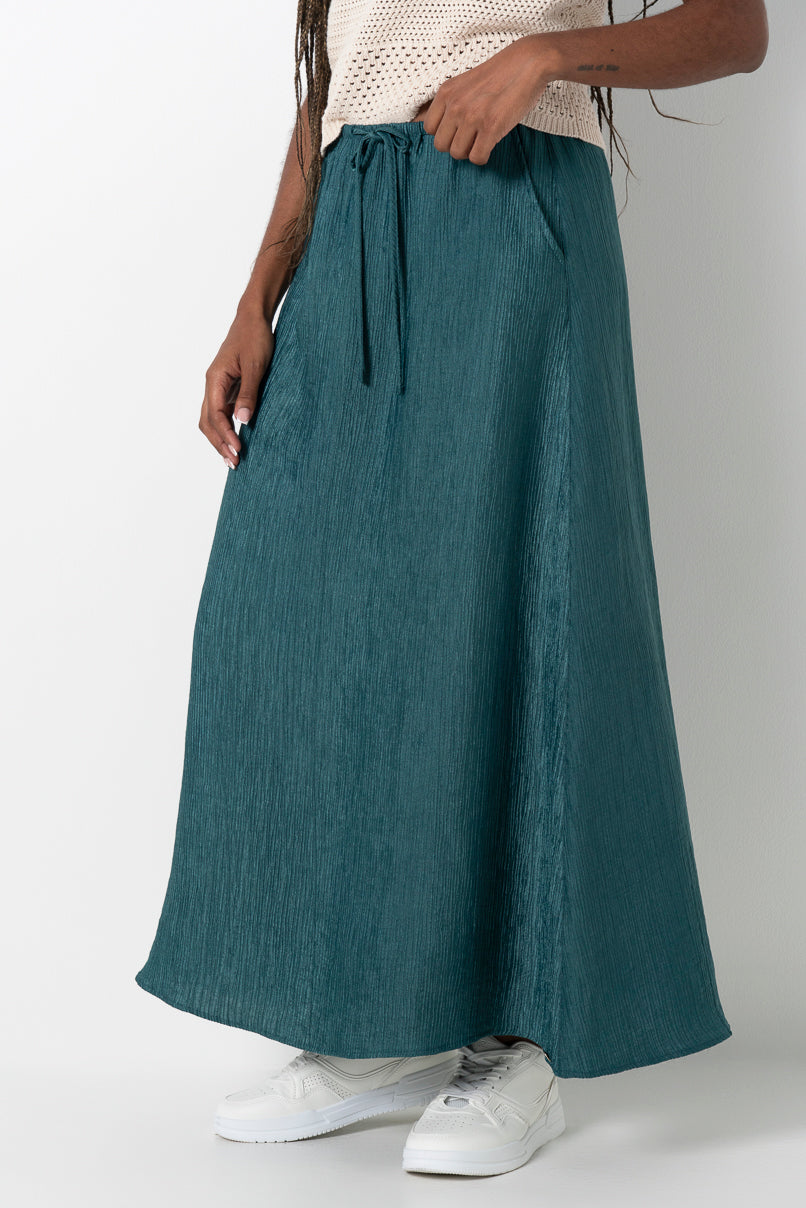 Flare Skirt _ 161596 _ Green