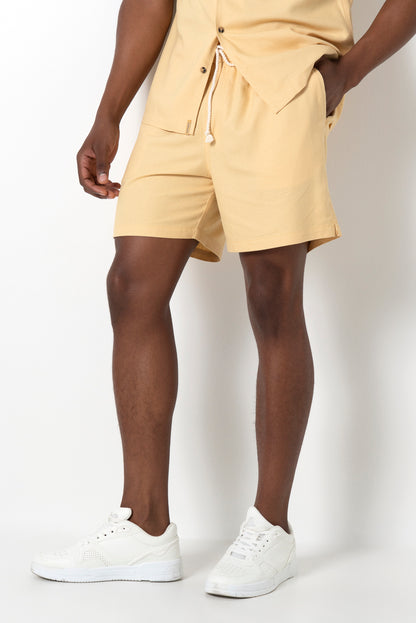 Pull On Shorts _ 161143 _ Ochre