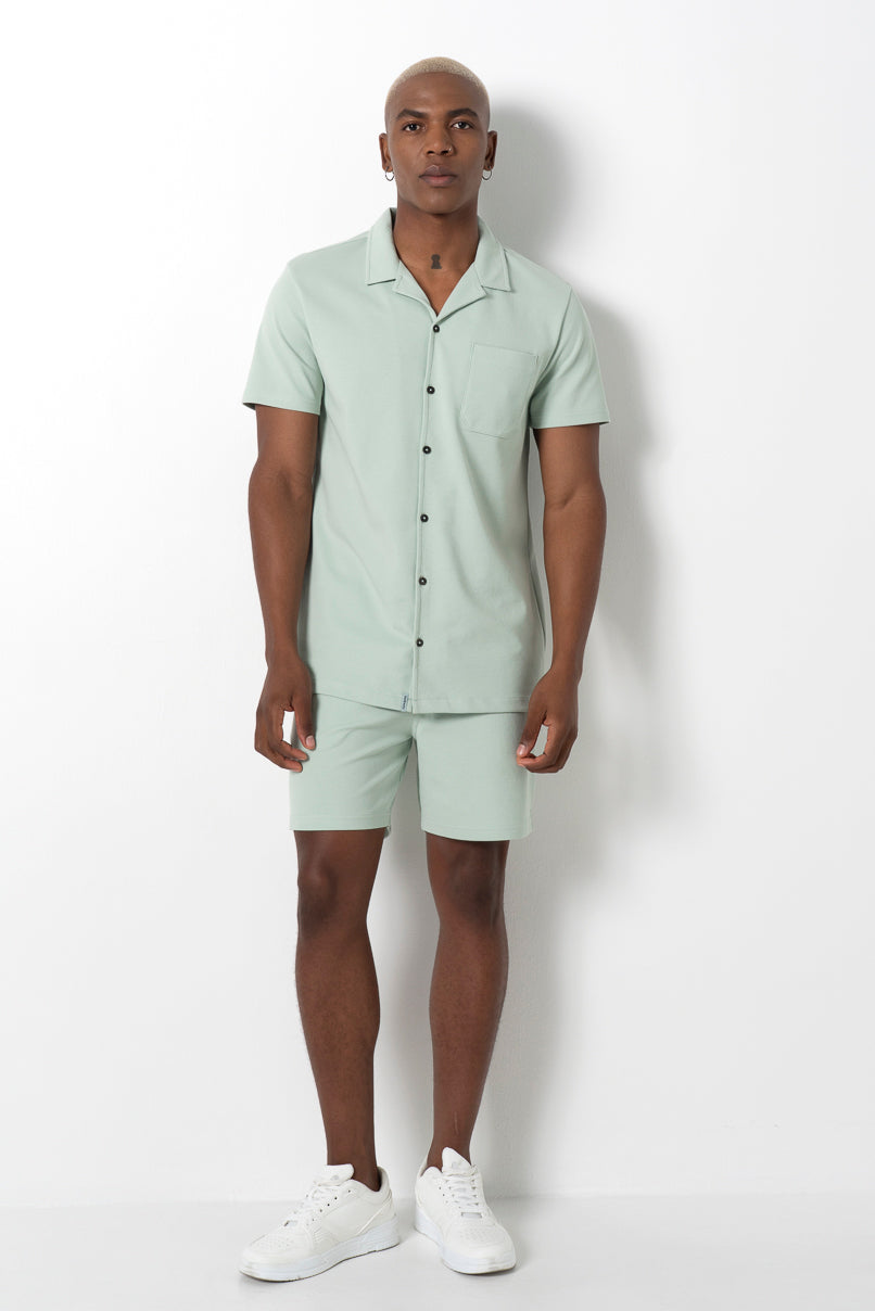 Textured Shirt _ 161133 _ Sage