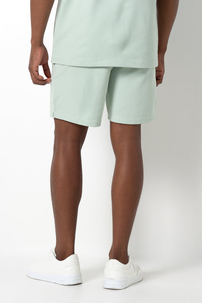 Textured Knit Shorts _ 161139 _ Sage