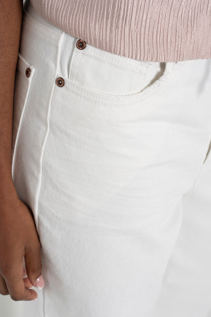 Wide Leg Denim _ 161602 _ Ecru