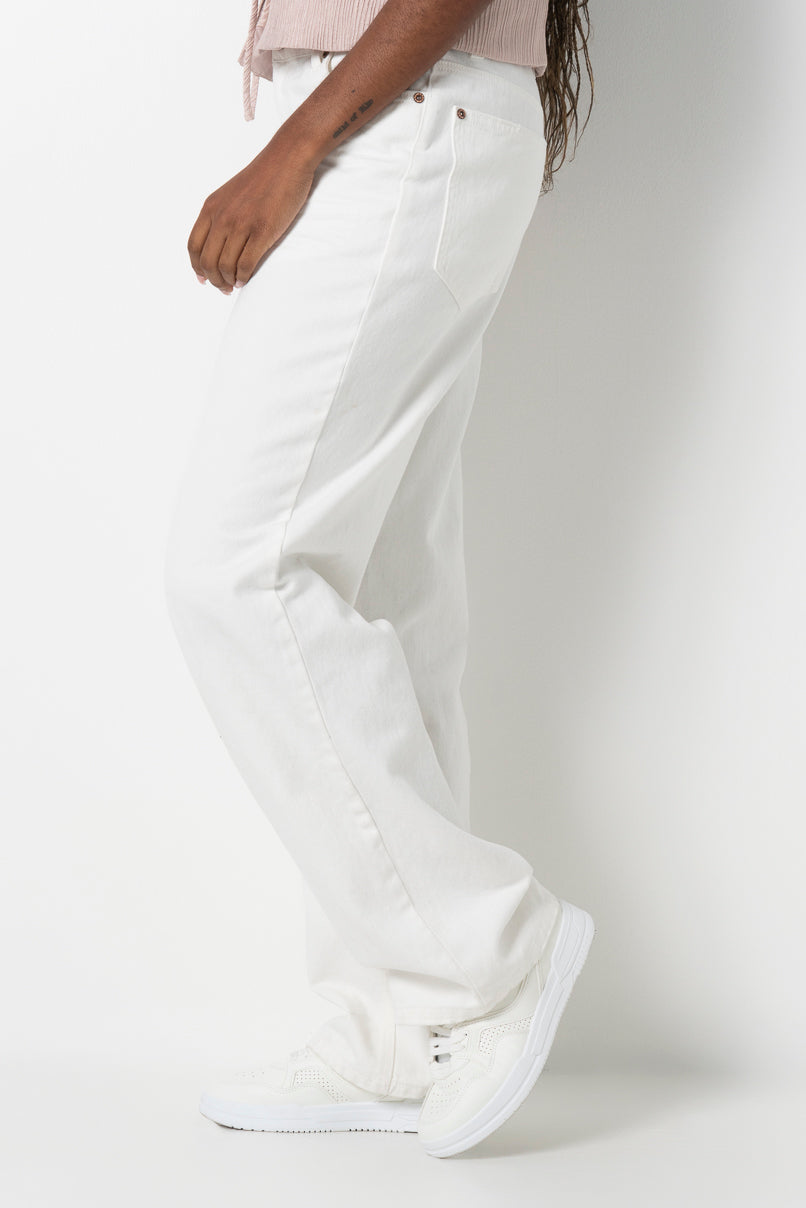 Wide Leg Denim _ 161602 _ Ecru