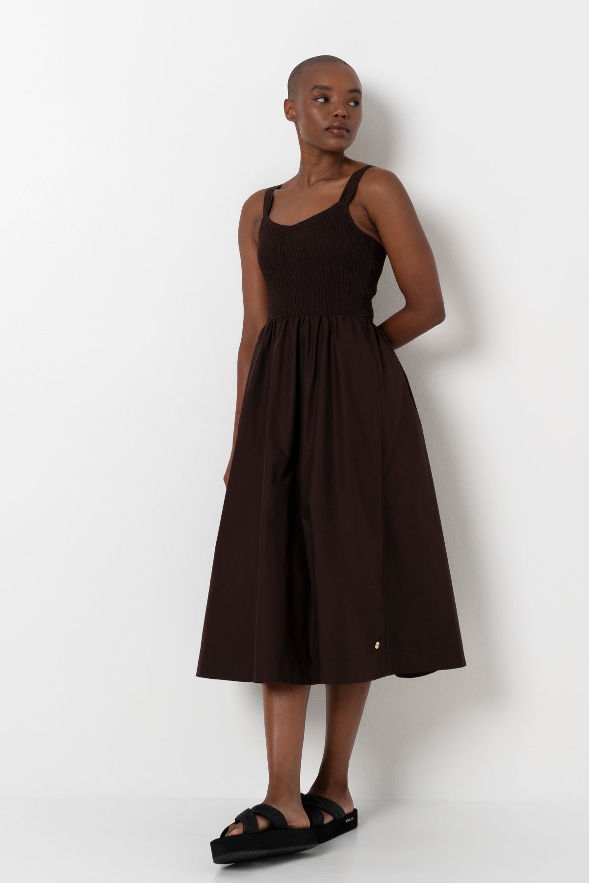 Fit And Flare Dress _ 165773 _ Brown