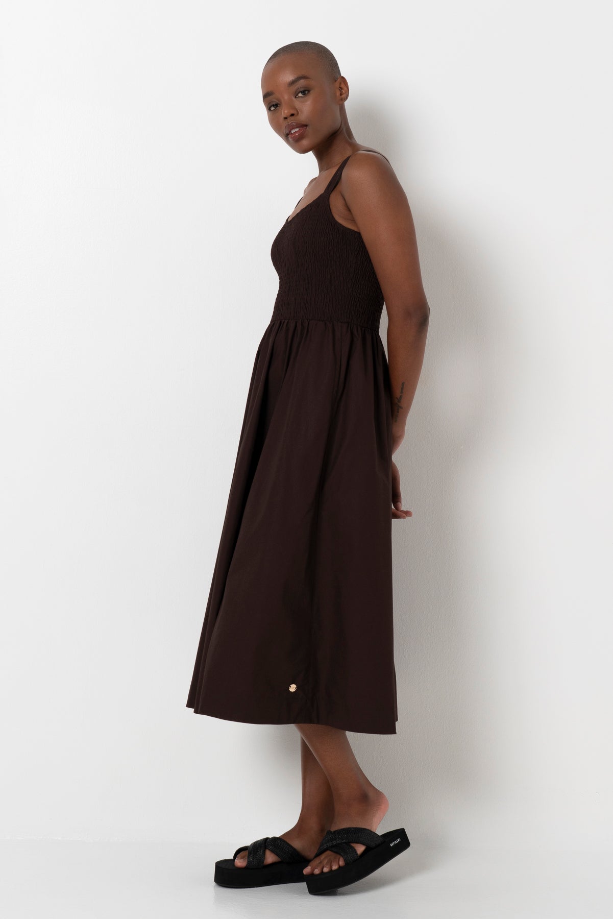 Fit And Flare Dress _ 165773 _ Brown