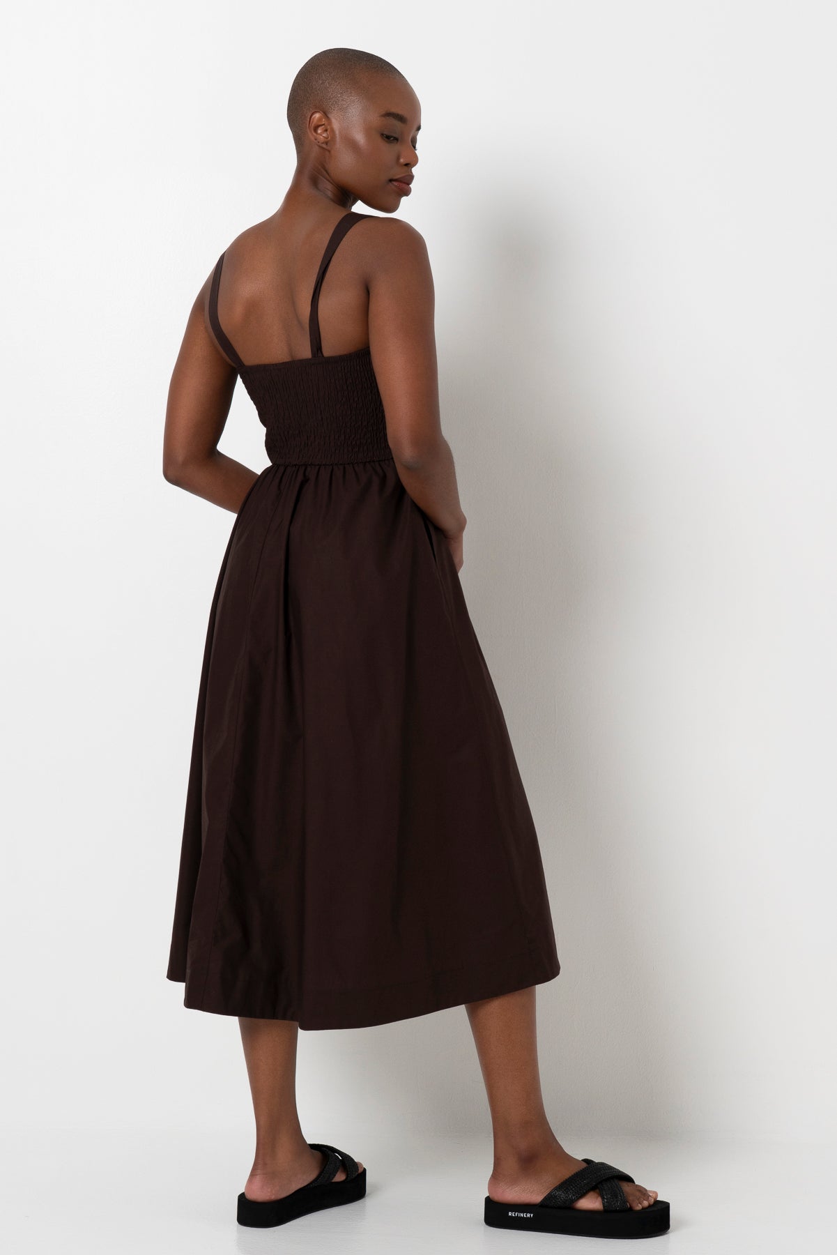 Fit And Flare Dress _ 165773 _ Brown