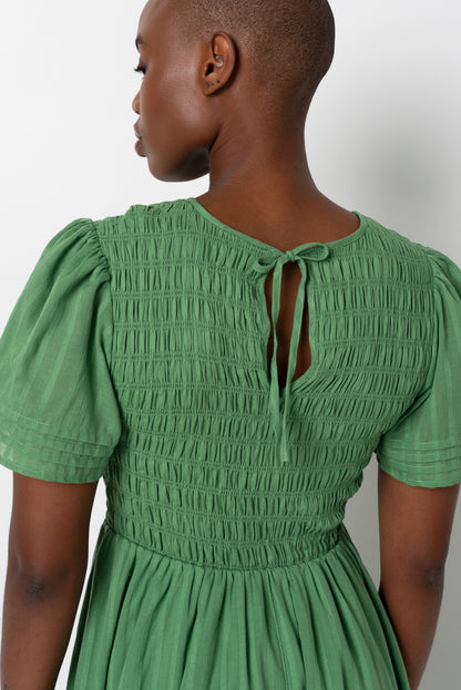 Shirred Bodice Dress _ 165777 _ Green