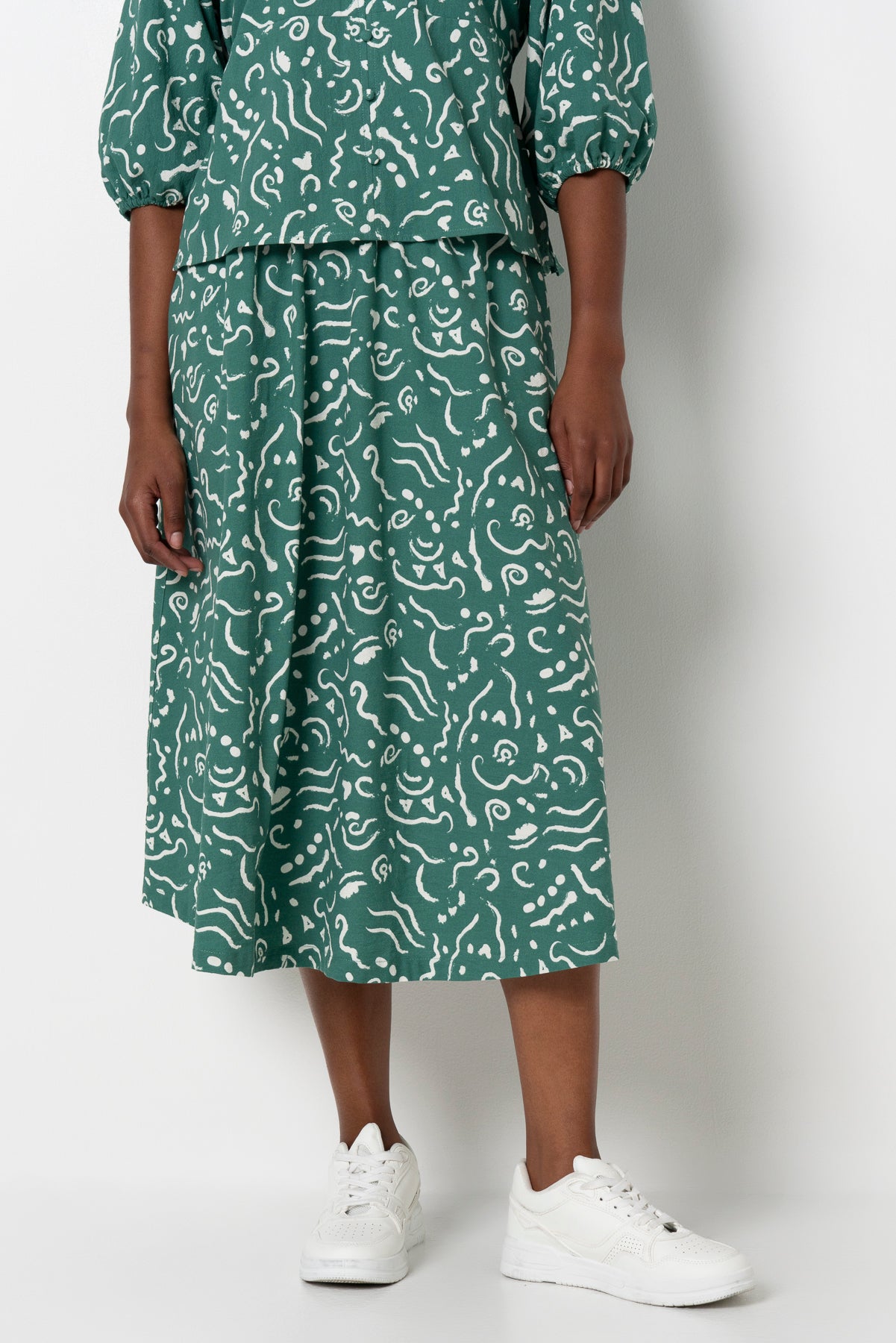 A-Line Skirt _ 165800 _ Green
