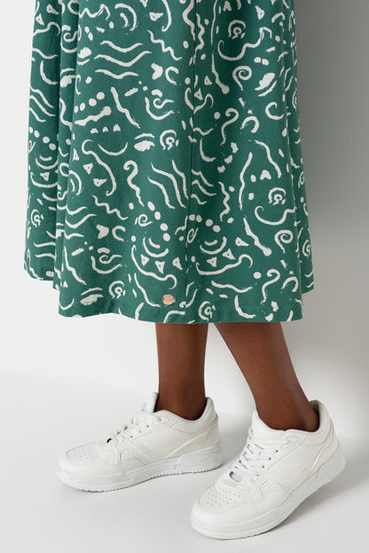 A-Line Skirt _ 165800 _ Green