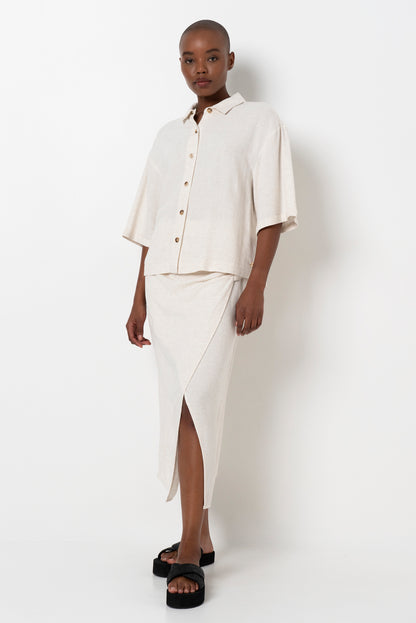 Boxy Shirt _ 163516 _ Oatmeal