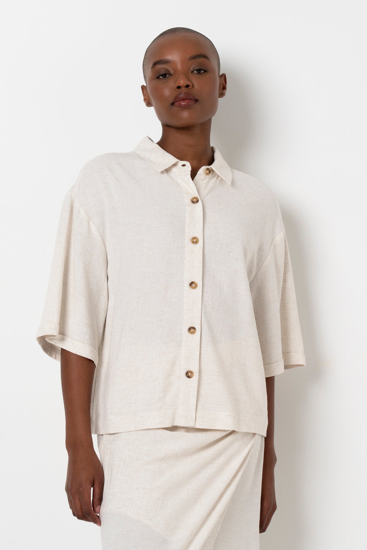 Boxy Shirt _ 163516 _ Oatmeal