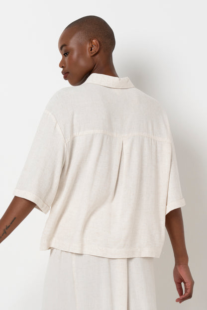 Boxy Shirt _ 163516 _ Oatmeal