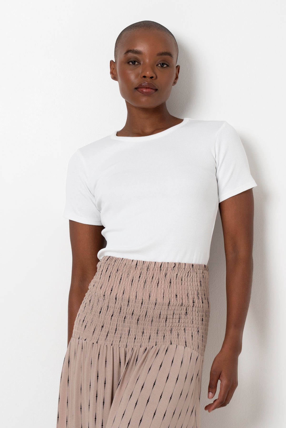 Fitted Ribbed T-Shirt _ 163455 _ White
