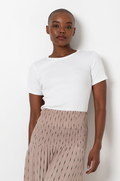 Fitted Ribbed T-Shirt _ 163455 _ White