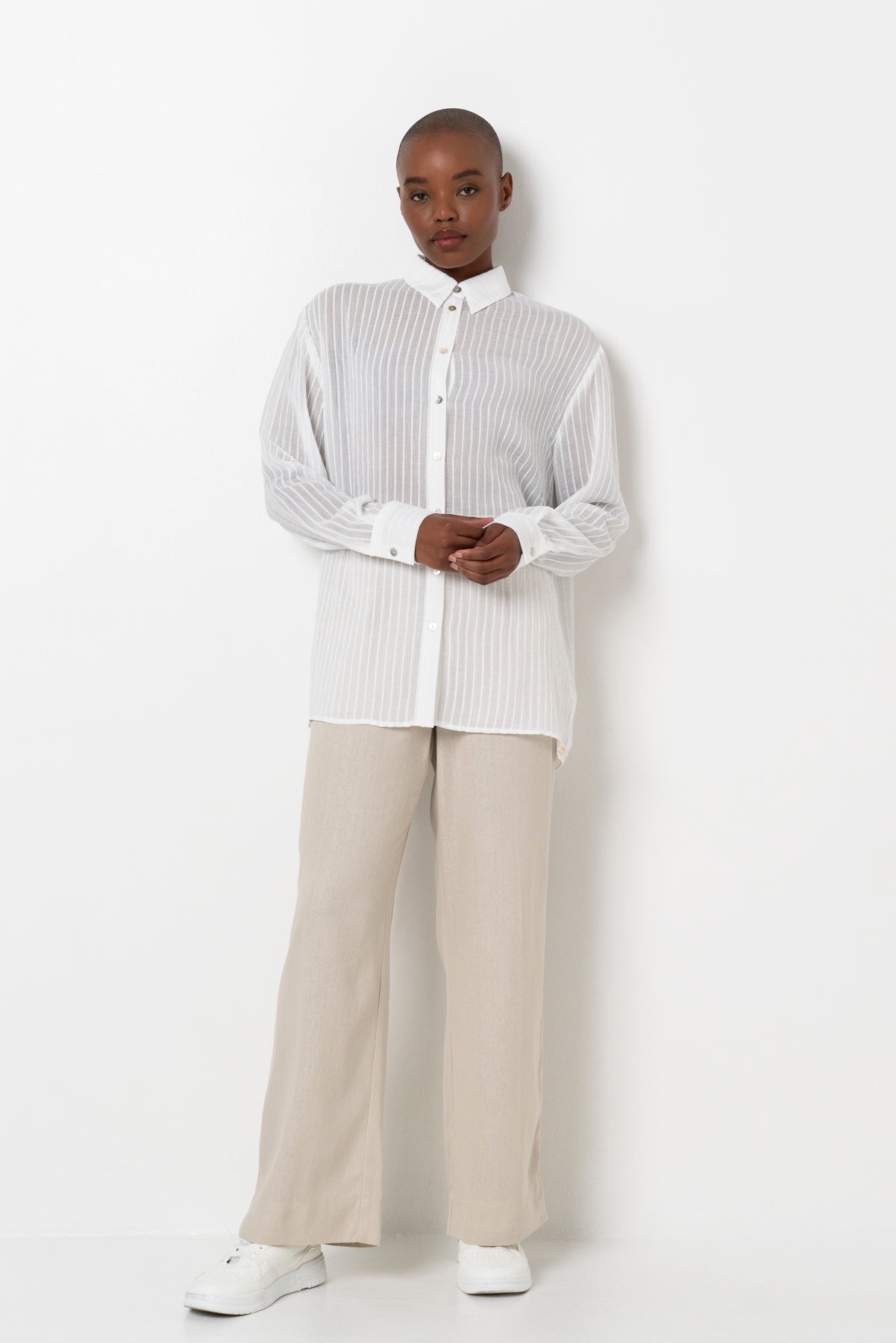 Hi Rise Pants _ 165699 _ Stone