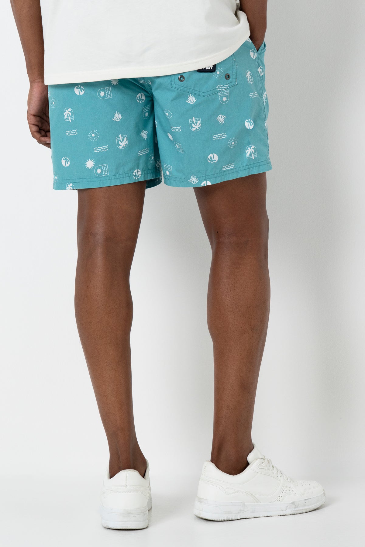 Printed Pool Shorts _ 164448 _ Turquoise