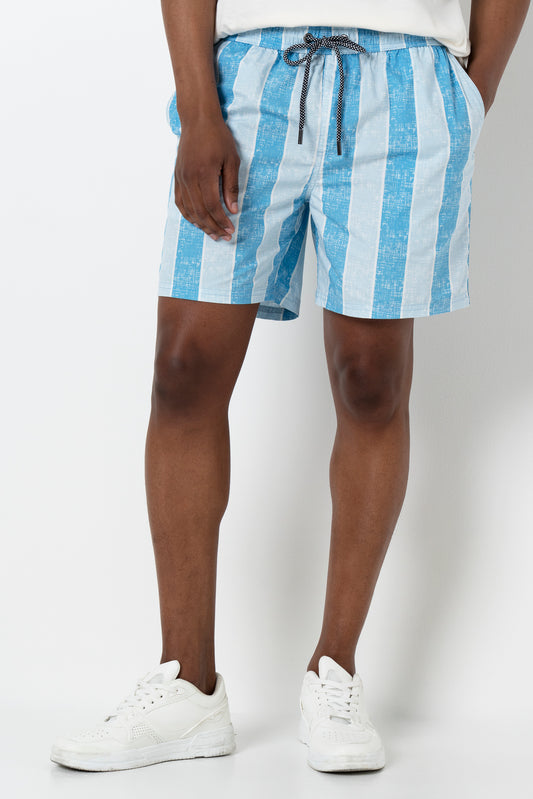 Stripe Pool Shorts _ 164447 _ Blue