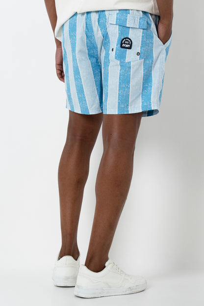 Stripe Pool Shorts _ 164447 _ Blue