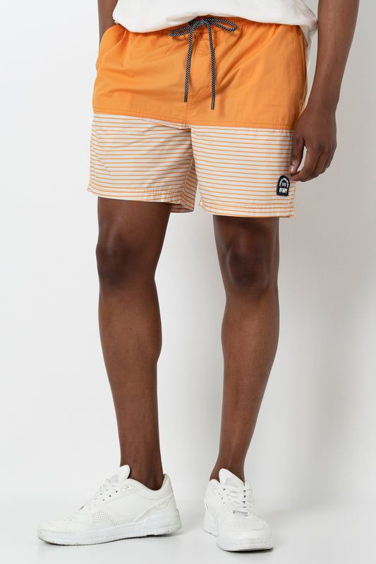 Stripe Pool Shorts _ 164450 _ Orange